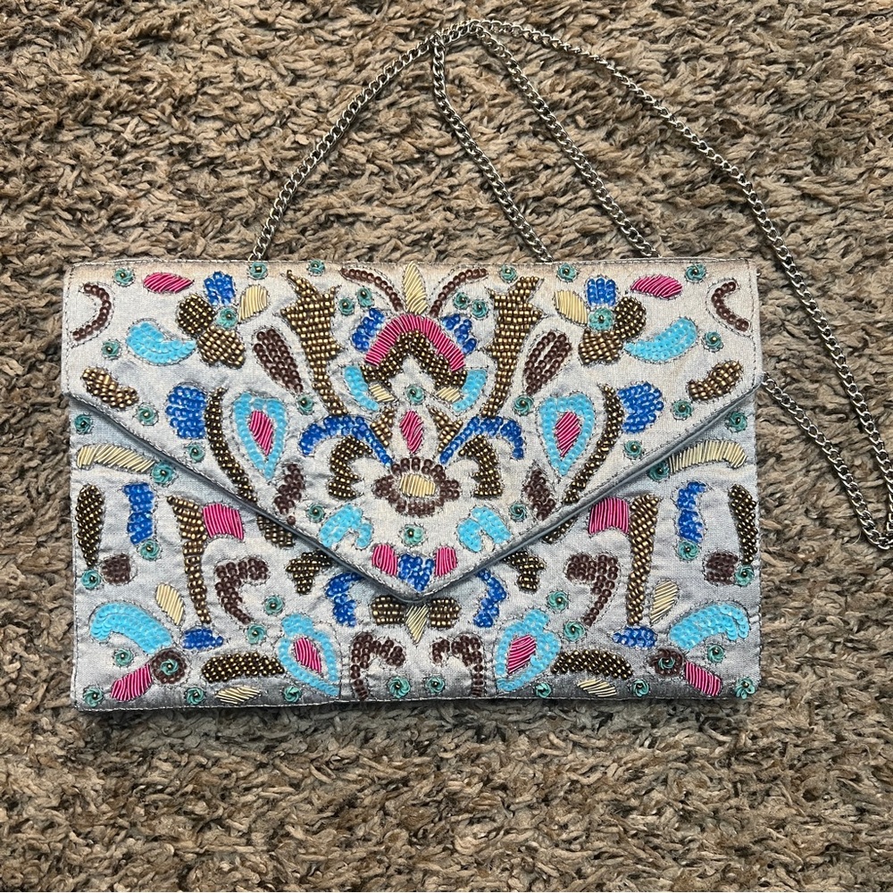 Djula Joaillerie Paris Beaded Envelope Purse